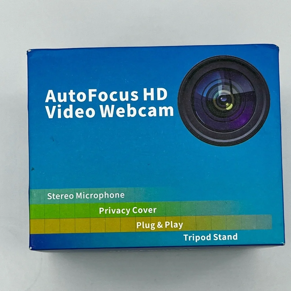 AutoFocus HD Video Webcam with Stereo Microphone - Black